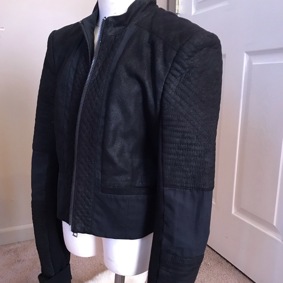 BCBGMaxAzria Jackets & Blazers - BCBG Maxazria Joshua Moto crop jacket black XS